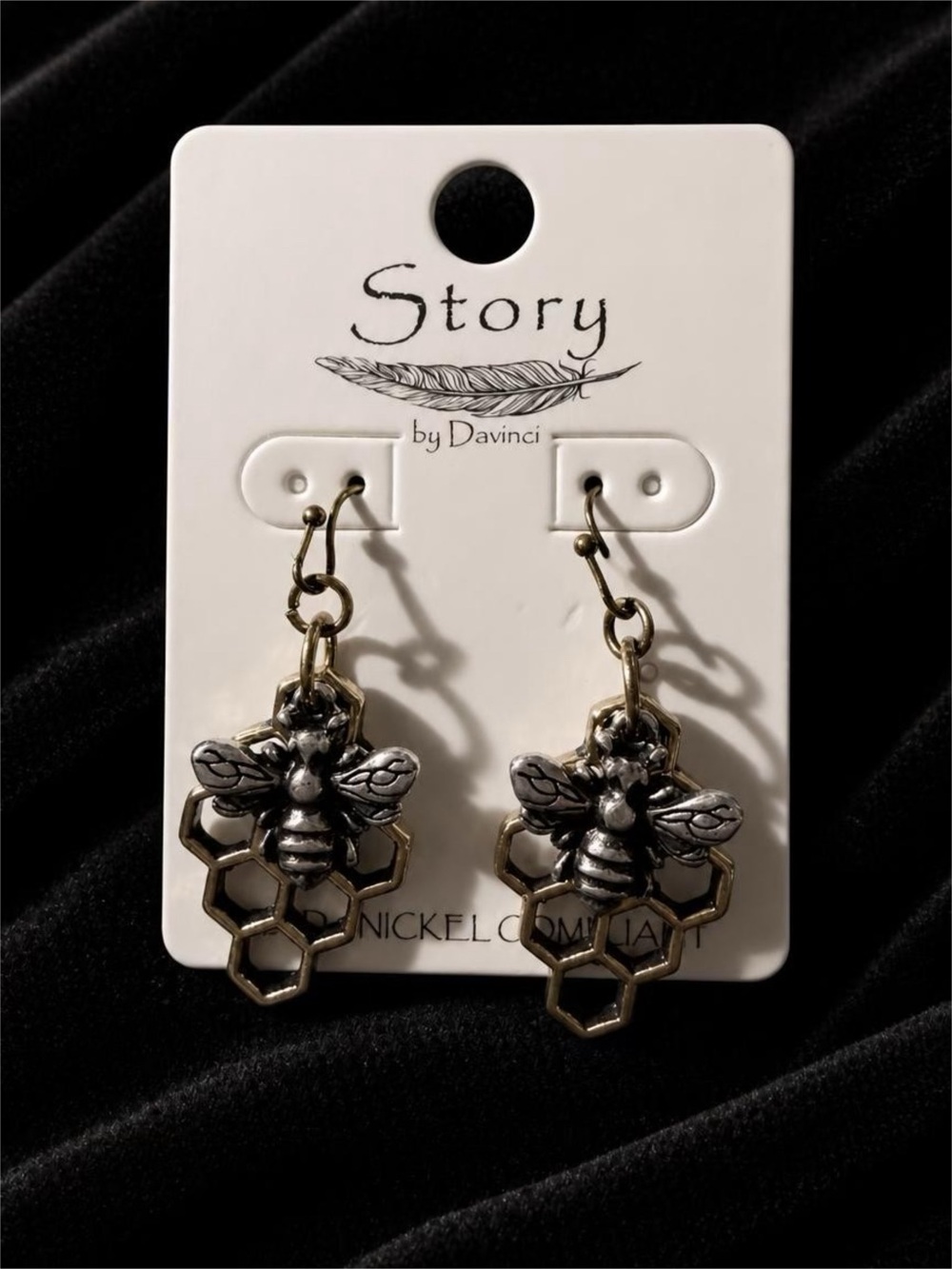Story by Davinci Honey Bee and Honeycomb Earrings